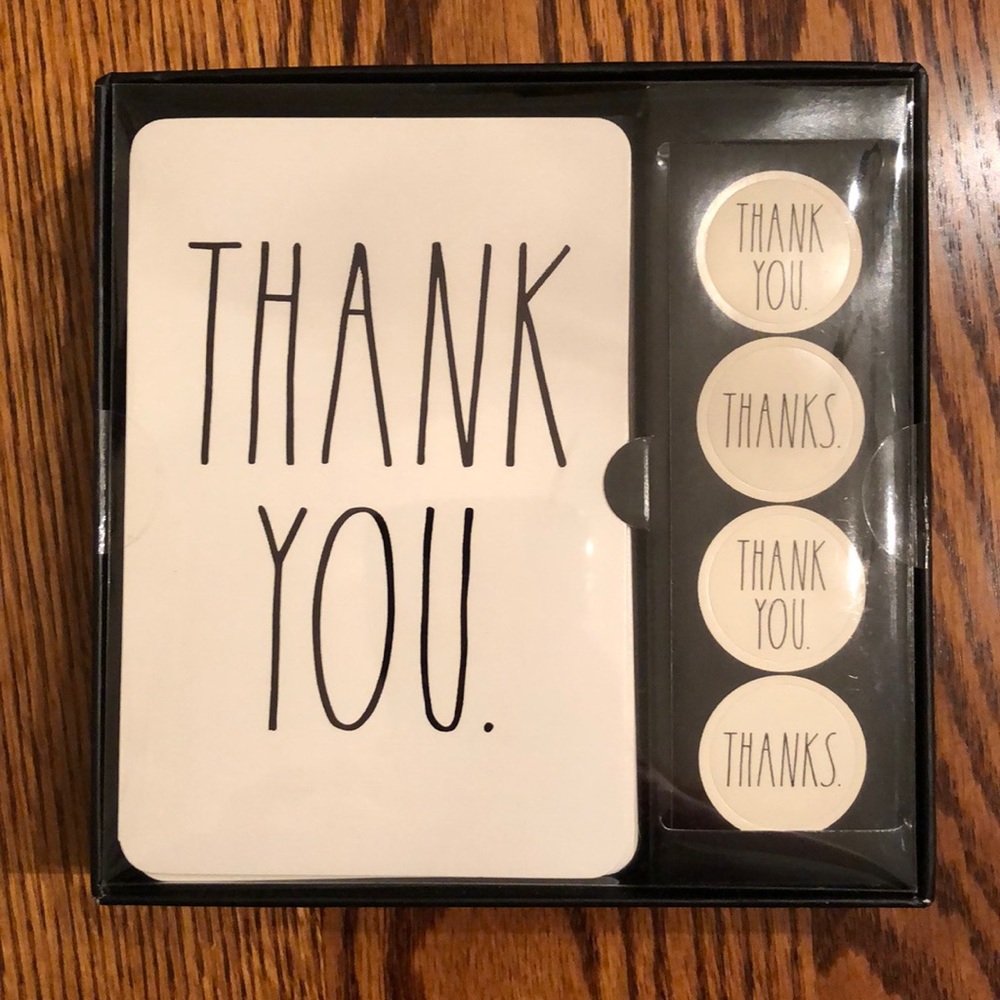 NEW- Rae Dunn “Thank You” note card set